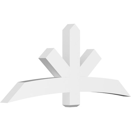 Ekena Millwork Alberta Architectural Grade PVC Gable Bracket, 72"W x 30"H x 4"D x 6"F, 10/12 Pitch GBP072X30X0406ALB00